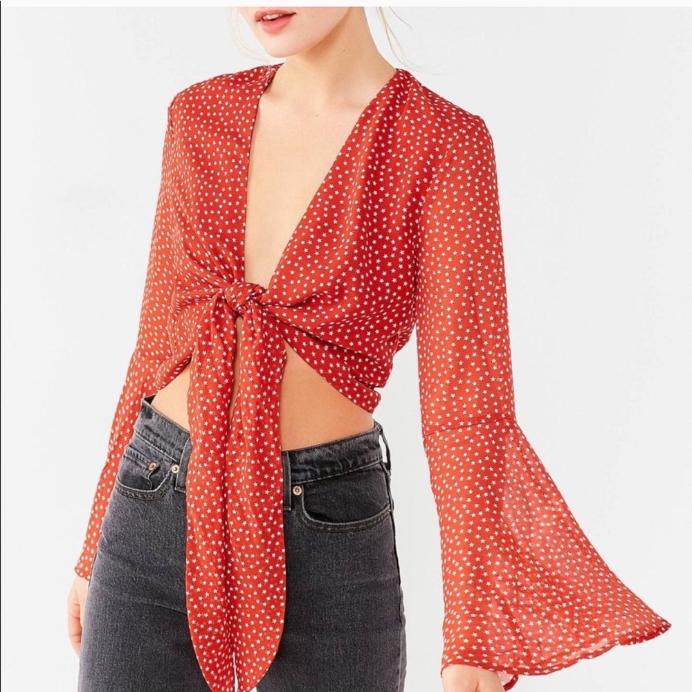Urban Outfitters red star blouse
